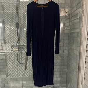 By Malene Birger Deep Blue Long Sleeve Dress